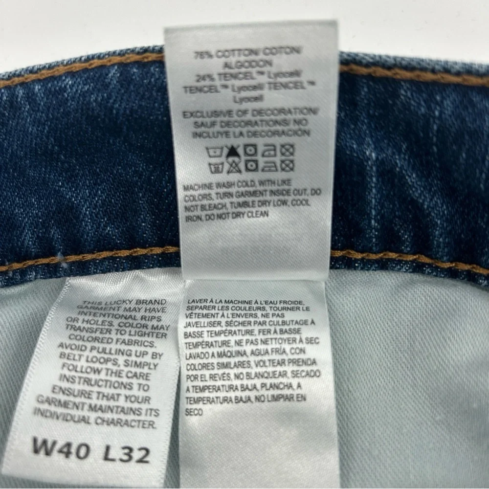 Lucky Brand 121 Jeans Men’s 40/32 Blue Slim Straight Outdoors Workwear Casual